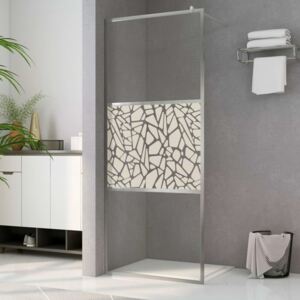Zástěna do průchozí sprchy ESG sklo design s kameny 115x195 cm