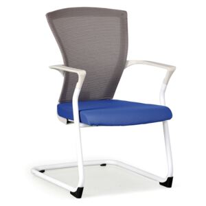 Konferenční židle BRET, bílá/modrá