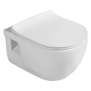 Sapho Brilla - Závěsné WC s bidetovou sprškou, Rimless, bílá 100612