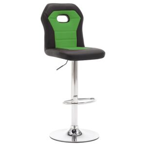 Barová židle zelená umělá kůže