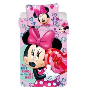 Jerry Fabrics Disney povlečení do postýlky Minnie pink baby 100x135, 40x60 cm