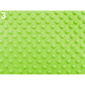 Minky s 3D puntíky SAN METRÁŽ - 3 (25) zelená limetková
