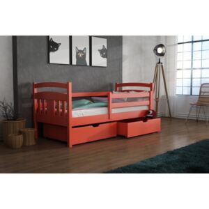 Dětská postel 80x180 KUKI - oranžová