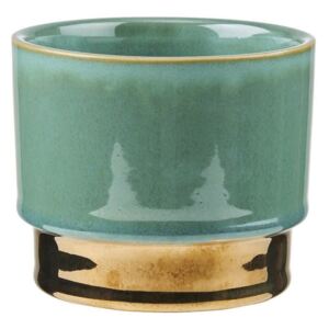 GOLDEN TOUCH Květináč 10 cm - pastelově zelená/zlatá