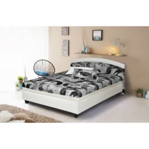 Čalouněná postel Zonda 120x200,šedá,bílá, vč. matrace a úp