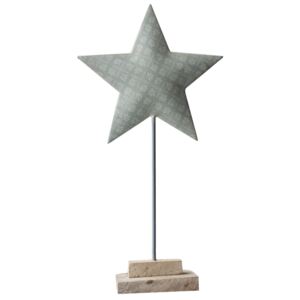 Kovová dekorace ORNAMENT - Hvězda na stojánku