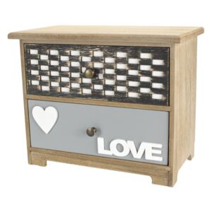 Dřevěné šuplíčky HOME COLLECTION - Love