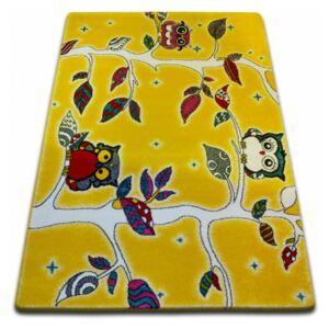 Dětský koberec Kids Forest žlutý C427 - 120x170 cm