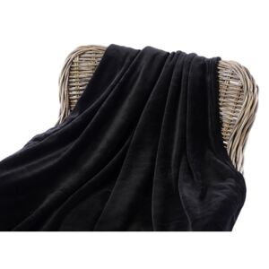 Goldea kvalitní deka z mikrovlákna černá 150 x 200 cm