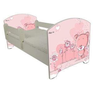 Dětská postel OSKAR - růžový medvěd 160x80 cm + matrace ZDARMA!