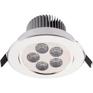 Podhledové bodové osvětlení DOWNLIGHT LED, 5W, stříbrné