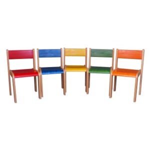 Dětská barevná židle NELA (sedák + opěrák) 38 cm