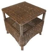 Ratanový obývací stolek ADELE - tmavý med