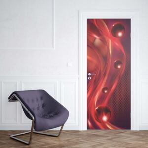 GLIX Fototapeta na dveře - Red Modern Abstract Design | 91x211 cm