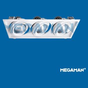 MEGAMAN svítidlo ZEKI 111mm rám pro 3modul bílý F56553RC/WH