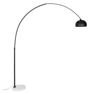 Moderní oblouková lampa černá s bílou nastavitelnou - XXL
