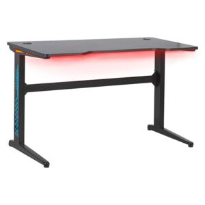 Herní stůl RGB LED 120 x 60 cm černý DORAN