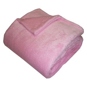 Microfaserová deka růžové barvy. Rozměr deky je 150x200 cm