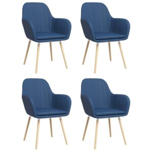 Jídelní židle Buford s područkami - 4 ks | modré