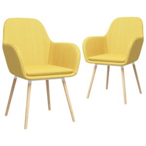 Jídelní židle Buford s područkami - 2 ks | žluté