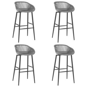 Barové židle Bosler - 4 ks | šedo-černé