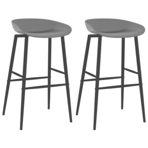 Barové židle Milner - 2 ks | šedo-černé