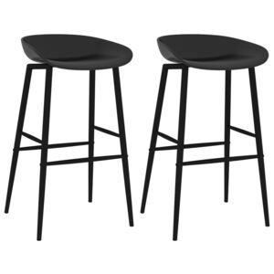 Barové židle Milner - 2 ks | černé