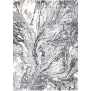 Kusový shaggy koberec Agnella Yoki Sugi Marine šedý Rozměr: 80x150 cm