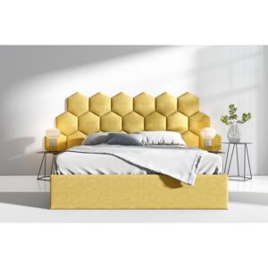 Čalouněná postel Lucy 3 - 180x200 cm Barva látky Casablanca: Žlutá (18)