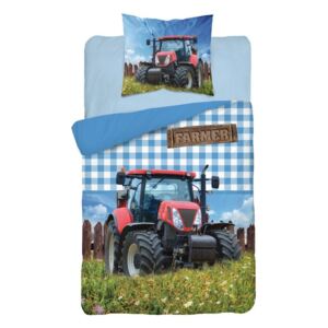 DETEXPOL Povlečení Traktor Farmer Bavlna, 140/200, 70/80 cm