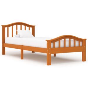 Rám postele Altoona - medově hnědý - masivní borové dřevo | 90x200 cm