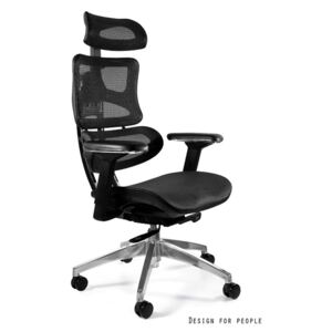 UNIQUE Kancelářská židle ERGOTECH, černá/chrom