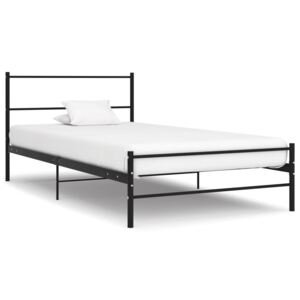 Rám postele Caddoa - černý - kovový | 90x200 cm