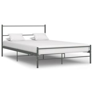 Rám postele Caddoa - šedý - kovový | 140x200 cm
