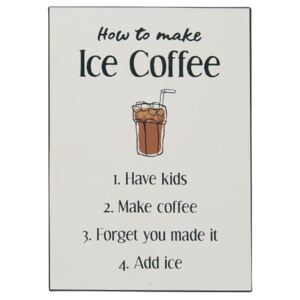 Ib Laursen Plechová cedule How to make ice coffee