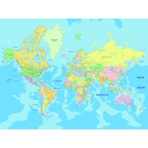 Fototapeta AG Mapa světa FTNXXL-2495 | 360x270 cm