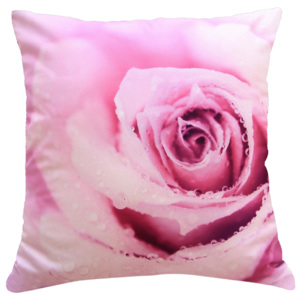 Polštář RŮŽE MyBestHome 40x40cm fototisk 3D motiv růžové růže Varianta: Povlak na polštář, 40x40 cm