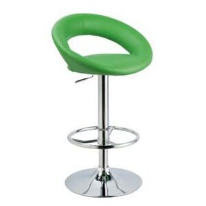 C 300 Barová židle, Zelená /chrom
