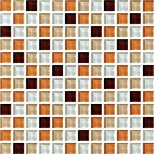 Maxwhite ASHS240 Mozaika skleněná, hnědá, bílá 29,7 x 29,7 cm