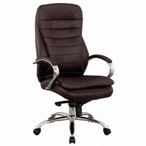 Kancelářská židle čalouněná hnědá ekokůže OF061