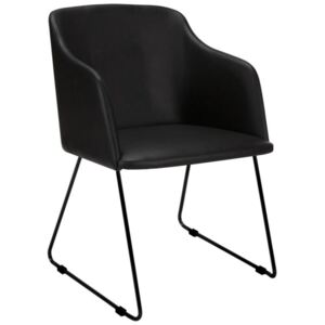 Jídelní židle Audrey, ekokůže, černá