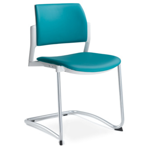 LD SEATING Konferenční židle DREAM+ 104-WH-N1, kostra černá, bílé plasty
