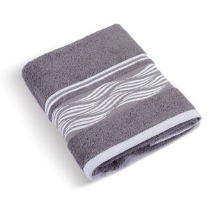 Bellatex Froté ručník Vlnka 480g 50x100 cm šedá - Osuška 70x140 cm
