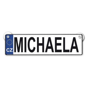 Originální SPZ cedulka se jménem MICHAELA
