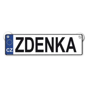 Originální SPZ cedulka se jménem ZDENKA