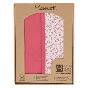 Mamatti Dětská oboustranná bavlněná deka, Rozeta v dárk. krabičce - 80x90 cm