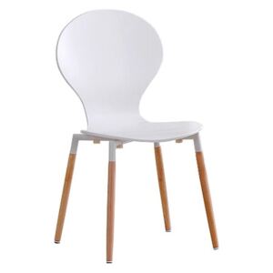 Halmar Jídelní židle K164, bílá/buk