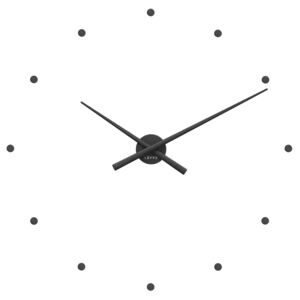 Černé nalepovací hodiny na zeď LAVVU 3D STICKER Black Dots LCT1021 ( černé nalepovací hodiny průměr 73cm)