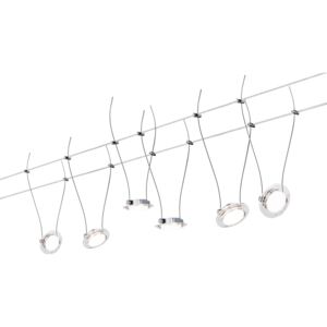 Paulmann Wire lankový systém Set TwistCoin LED 6x4W Matný chrom/Čirá 941.17 P 94117