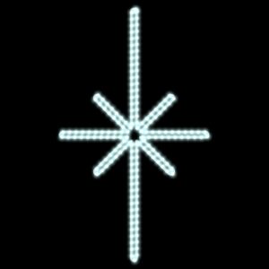 DecoLED LED světelný motiv hvězda Polaris,55x45cm,ledově bílá EFD15S2